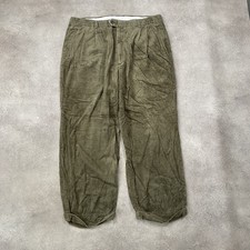 Vintage Jumbo Corduroy Trousers Mens 40" Relaxed Fit Cord Pants, Green