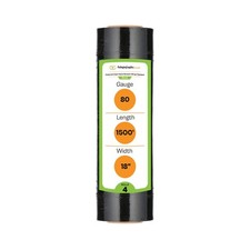 4 Rolls 18 in x 1500 ft x 80 Gauge Dark Black Cast Hand Stretch Wrap