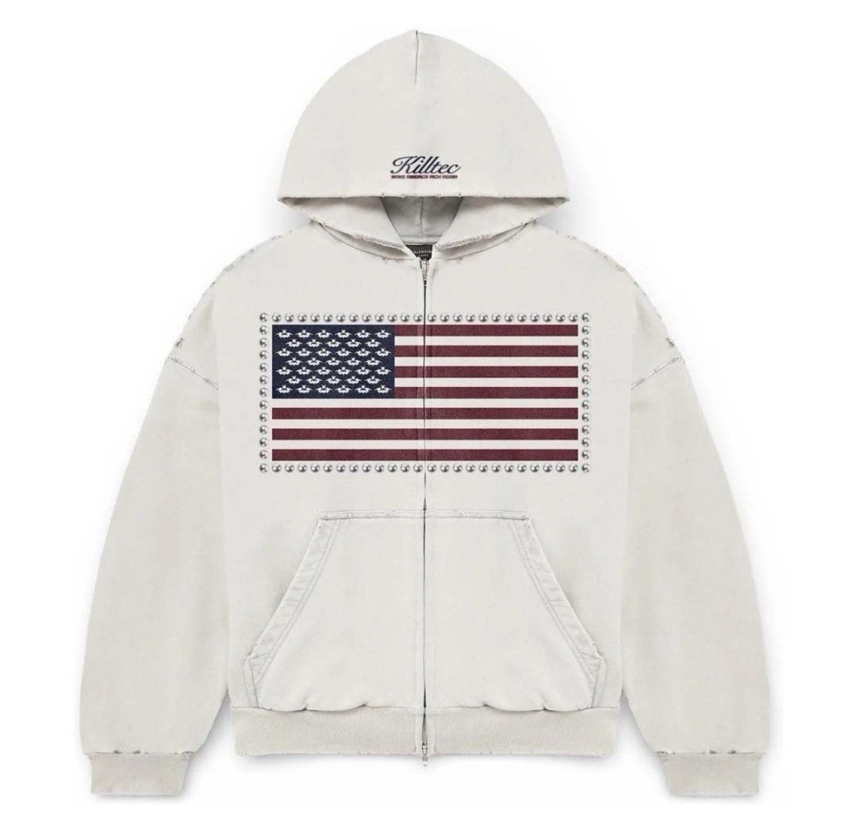 Killtec Men's USA Flag Graphic Full Zip Hoodie White Red Blue | eBay