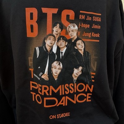 BTS Permission To Dance Official Tour Merchandise Black Hoodie