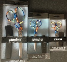 Gingher Designer Series Scissors TESSA 4" or 8" NIB