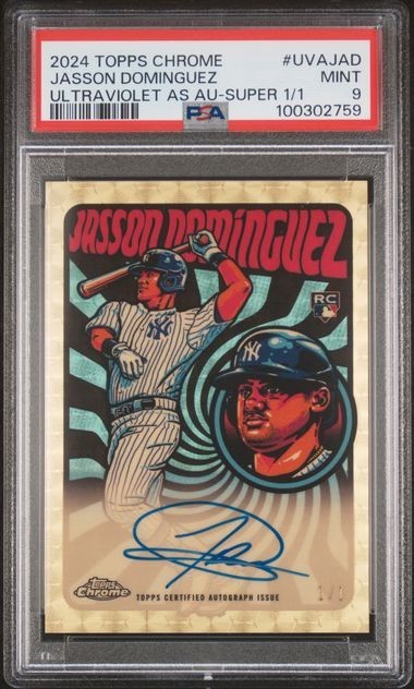 2024 Topps Chrome Jasson Dominguez Ultraviolet AS Auto Superfractor 1/1 PSA 9 RC