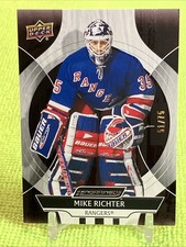 /75 Mike Richter 2024-25 Engrained Icons #65  MAHOGANY PARALLEL New York Rangers
