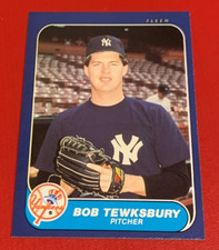 MLB BOB TEWKSBURY New York Yankees 1986 Fleer Update ROOKIE Trading CARD U-111