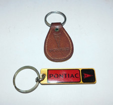 2 Neat Vintage Pontiac Car Keychain Lot