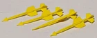 LOT 4 GI JOE CONQUEST X 30 MISSILES ROCKET 1986 JET VEHICLE YELLOW AUTHENTIC