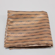 Italo Ferretti NWOT 100 Silk Pocket Square Beige / Blue Pattern Made in Italy