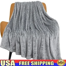 Soft Fleece Blanket Warm Lightweight Plush Throw Multi-Purpose All Seasons New