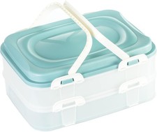 Partycontainer XL mit 2 Etagen – Transportbox für Kuchen & Muffins, 14L
