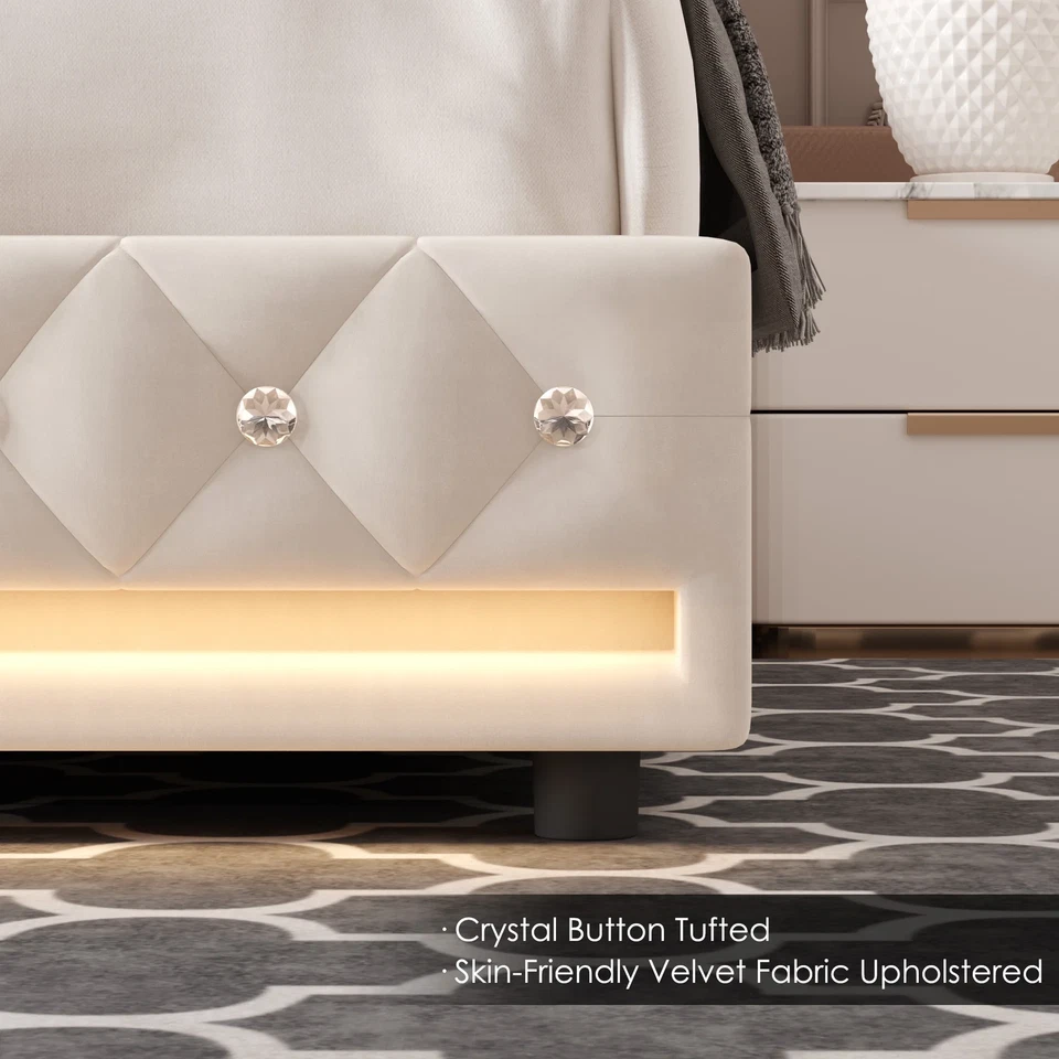 大号 LED 床架带插座和 USB 端口和显示平台,4 个商店 — 第 2/4 张图片