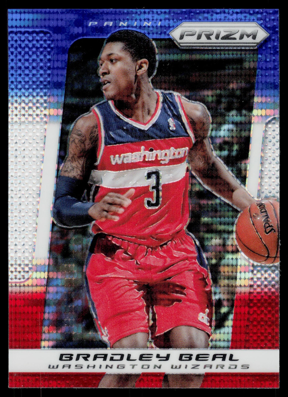 2013-14 Panini Prizm #141 Bradley Beal Prizms Red White and Blue Mosaic