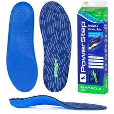 PowerStep Men's Insoles Pinnacle High Arch Pain Relief, Size I 5021-01I