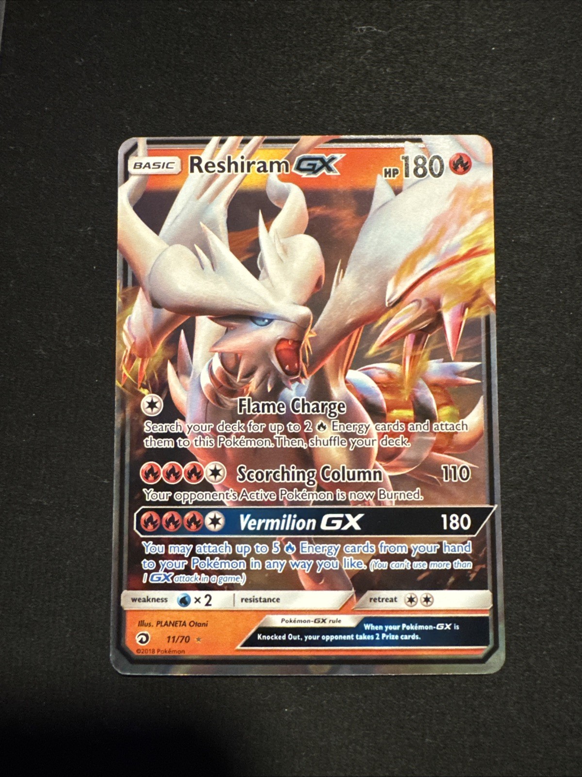 Reshiram GX 11/70 Ultra Rare Dragon Majesty NM
