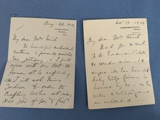 Queen Elizabeth II’s Grandmother - 2 Signed Letters On The Death Of Her Son