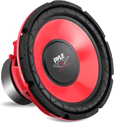 Car Vehicle Subwoofer Audio Speaker - 10 Inch Red Electro-Plated Cone, Red Plast