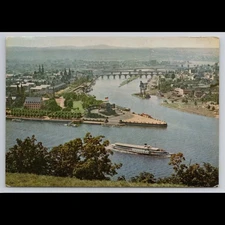 Vintage Postcard Koblenz Germany Deutsches Eck Unposted Historic View Scenic