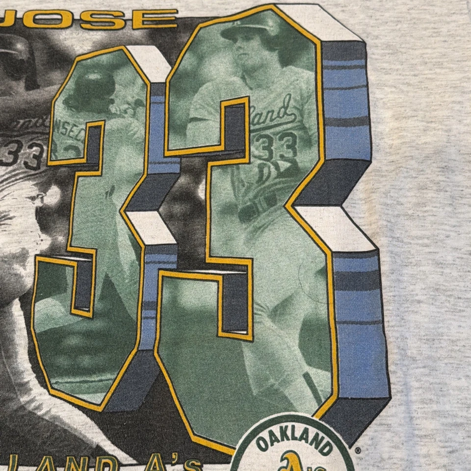 Camisa de béisbol vintage años 90 MLB Salem Oakland Athletics A’s Jose Canseco #33 talla L Foto 4 de 4