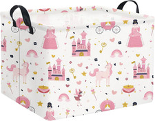 Rectangular Kids Storage Basket Baby Storage Basket with Handles for Home Kitche