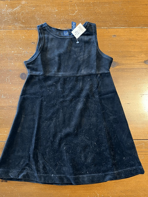 NWT Gap Kids Black Velour Dress/Jumper Size Small