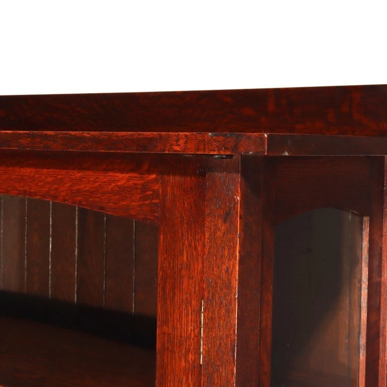 Antique Stickley Harvey Ellis School Arts & Craft Oak Single-Door China Cabinet - Image 3 of 4