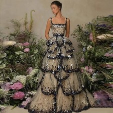 Wedding Party Formal Gowns Exquisite A-Line Luxury Dubai Ball Gown Evening Dress