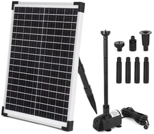 Solar Fountain Water Pump Kit 25 W, 410GPH Submersible Powered Pump and 25 Wat..