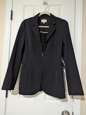 Cach VTG Blazer Women's Size 10 Black Long Sleeve Zipper
