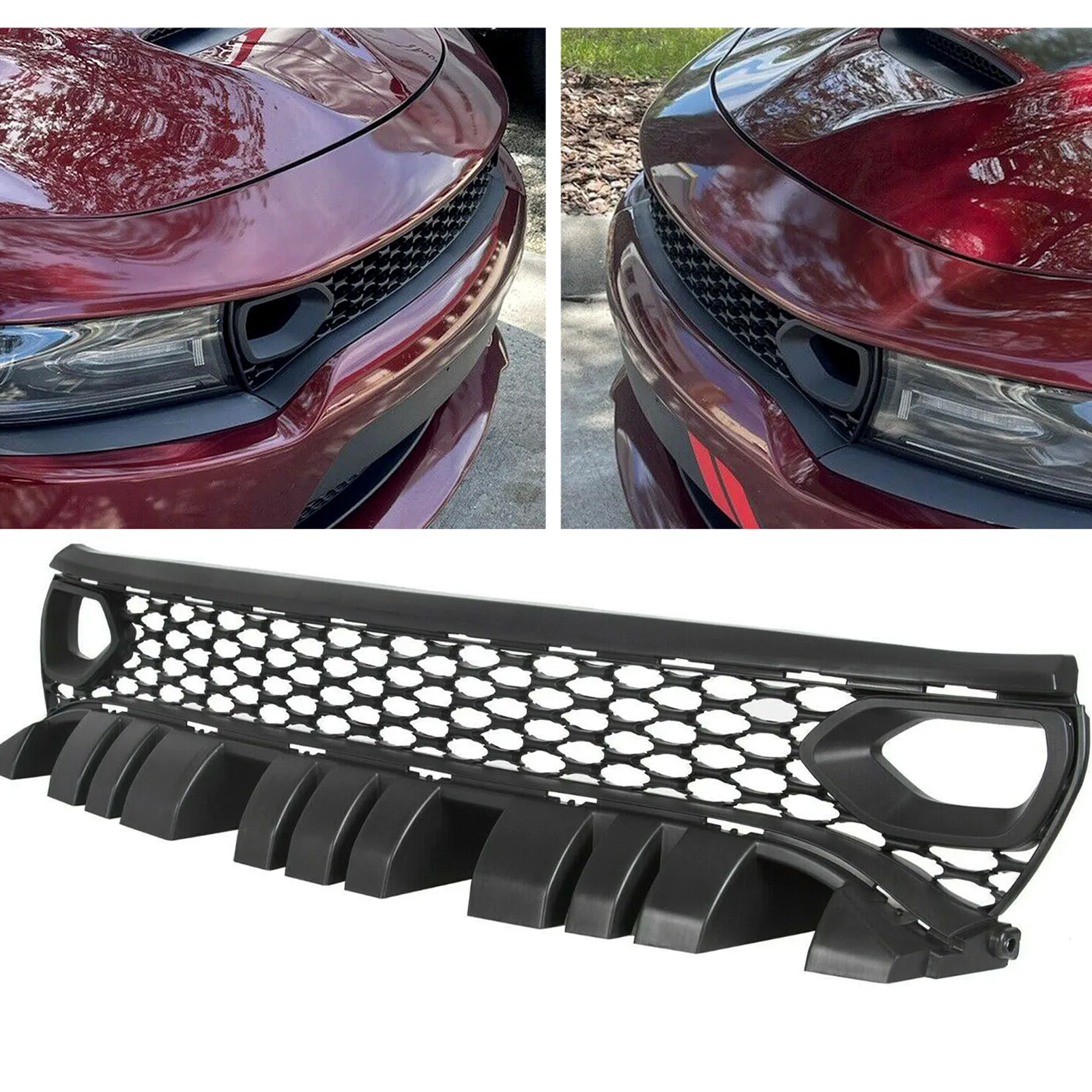 For 2015-23 Dodge Charger RT SCAT PACK SRT Front Upper Bumper Mesh Grille Grill