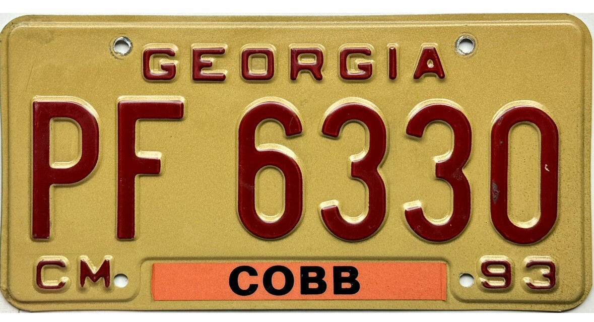 *BARGAIN BIN* 1993 HEAVY TRUCK License Plate Dekalb County PF