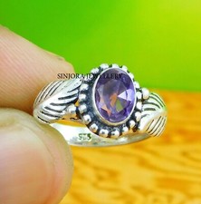 Amethyst Gemstone 925 sterling silver handmade Gift Ring US size 5 to 13
