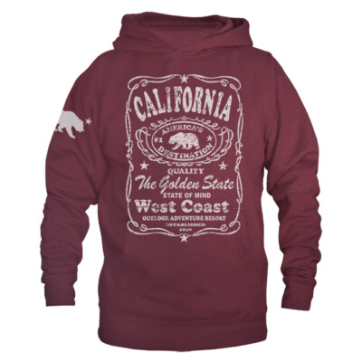 Felpa con cappuccio donna California Republic stampa California Golden Felpa con cappuccio donna California Republic stampa California Golden