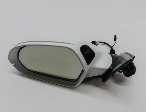 12-13 AUDI A6 (C7) LEFT P-FOLD HEAT MEMORY BLIND SPOT DOOR MIRROR (IBIS WHITE)