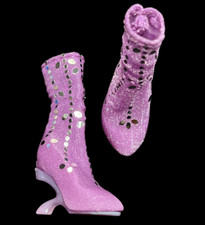 Shadow Rainbow High Lavender Lynn Doll Outfit Shoes Sparkly Purple Ankle Boots
