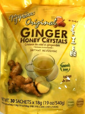 1/2/4 Bags, Prince of Peace Original Ginger Honey Crystals 19 Oz/540g 30 Sachets