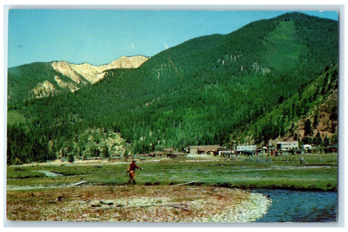 1960 Scenic View Mountain Range Red River New Mexico NM Vintage
