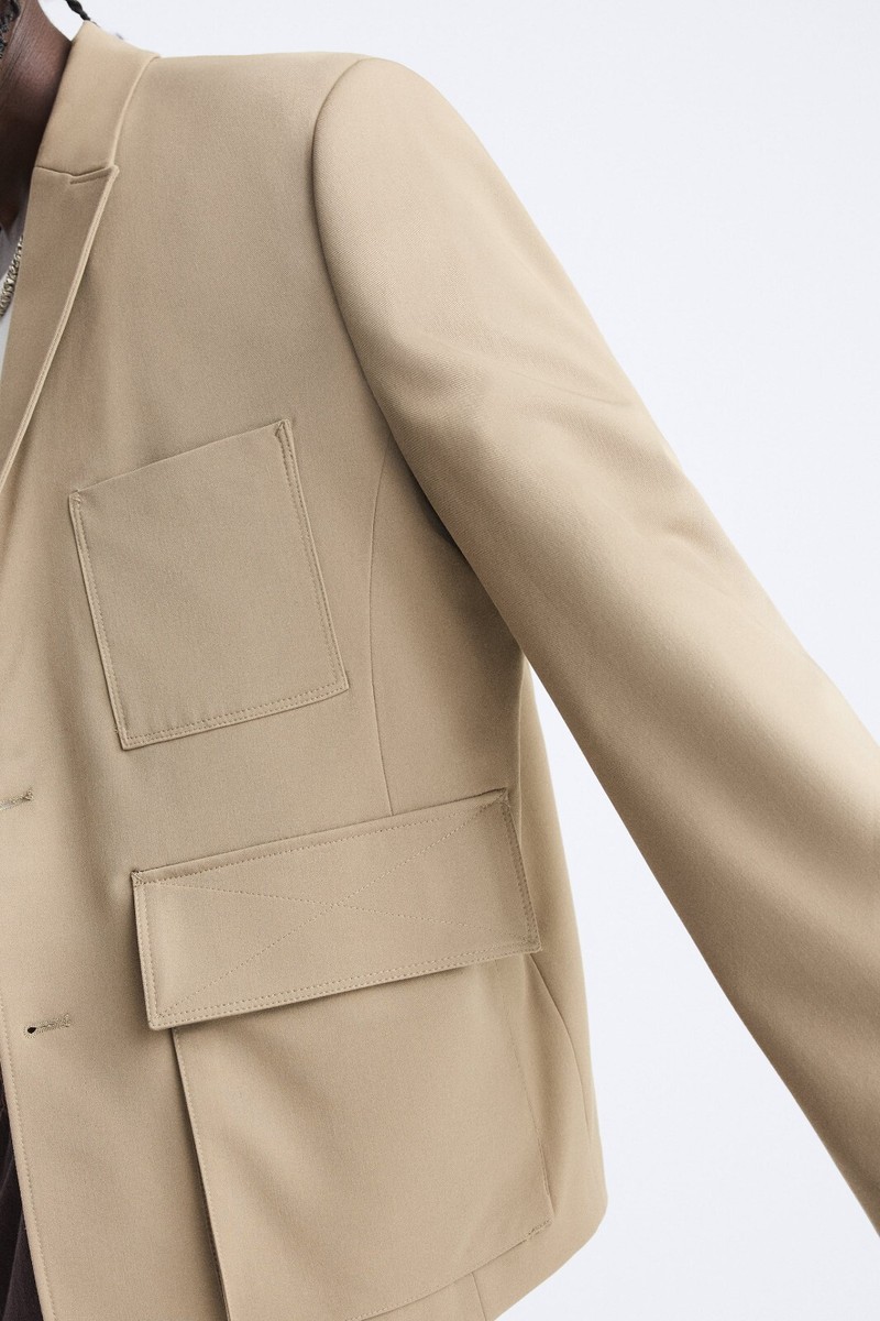 ジャケット・アウター 90s sheer beige double-breasted jacket Vtg 90s Streetwear Mens 44R Camel Hair 2 Button Blazer Suit