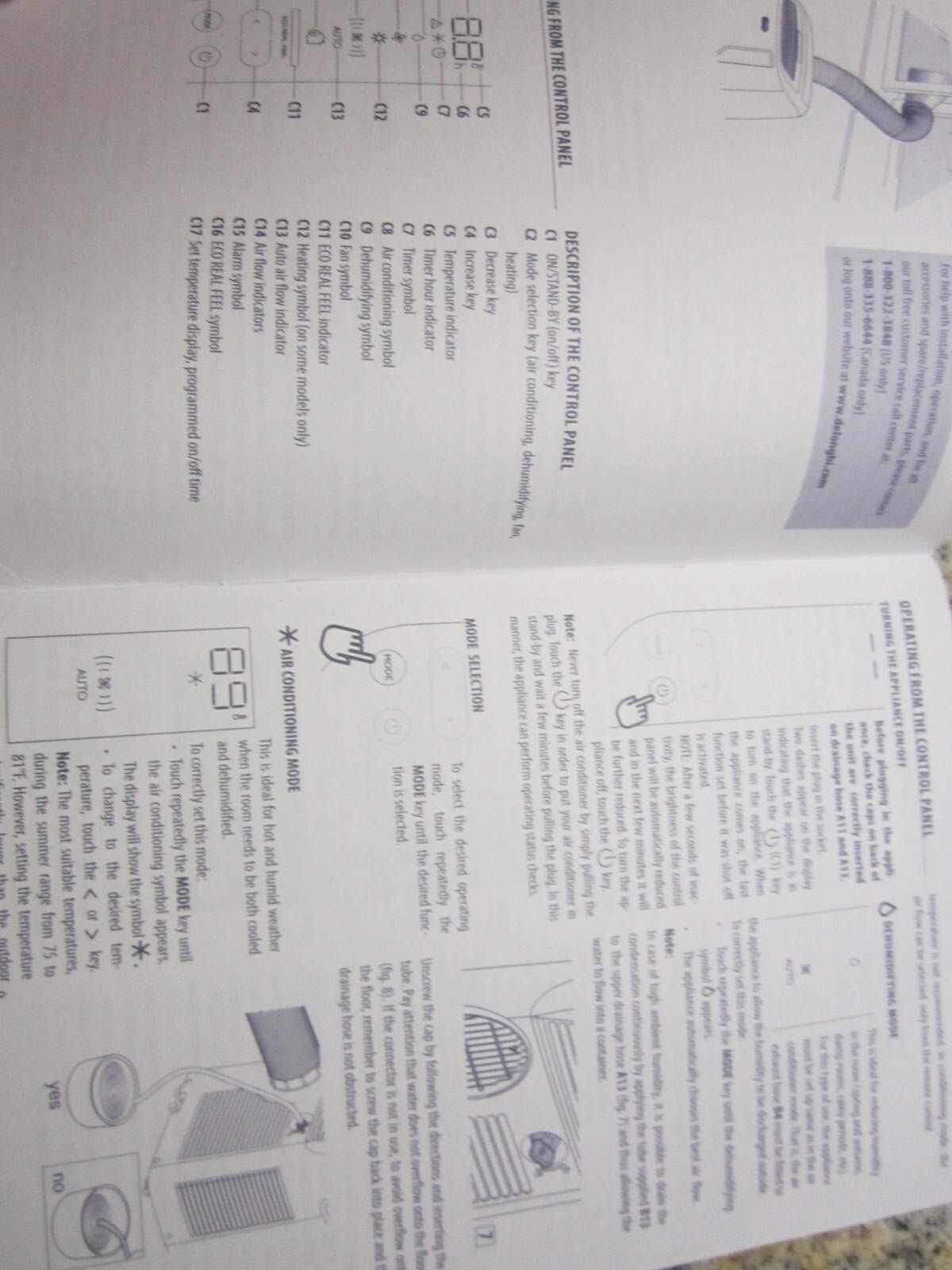 EL SERIES MANUAL for DeLonghi Portable Air Conditioner Museo