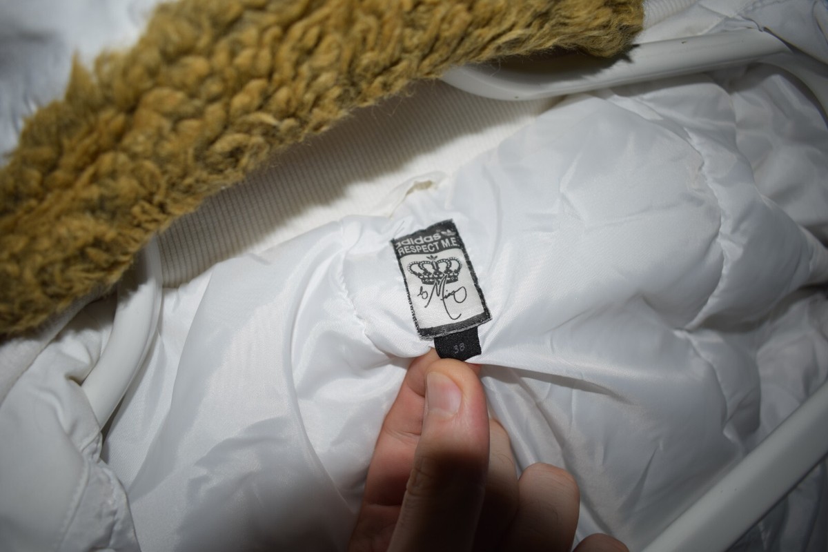 Y2K Adidas x Missy Elliott Respect ME Gold / White Bomber Jacket