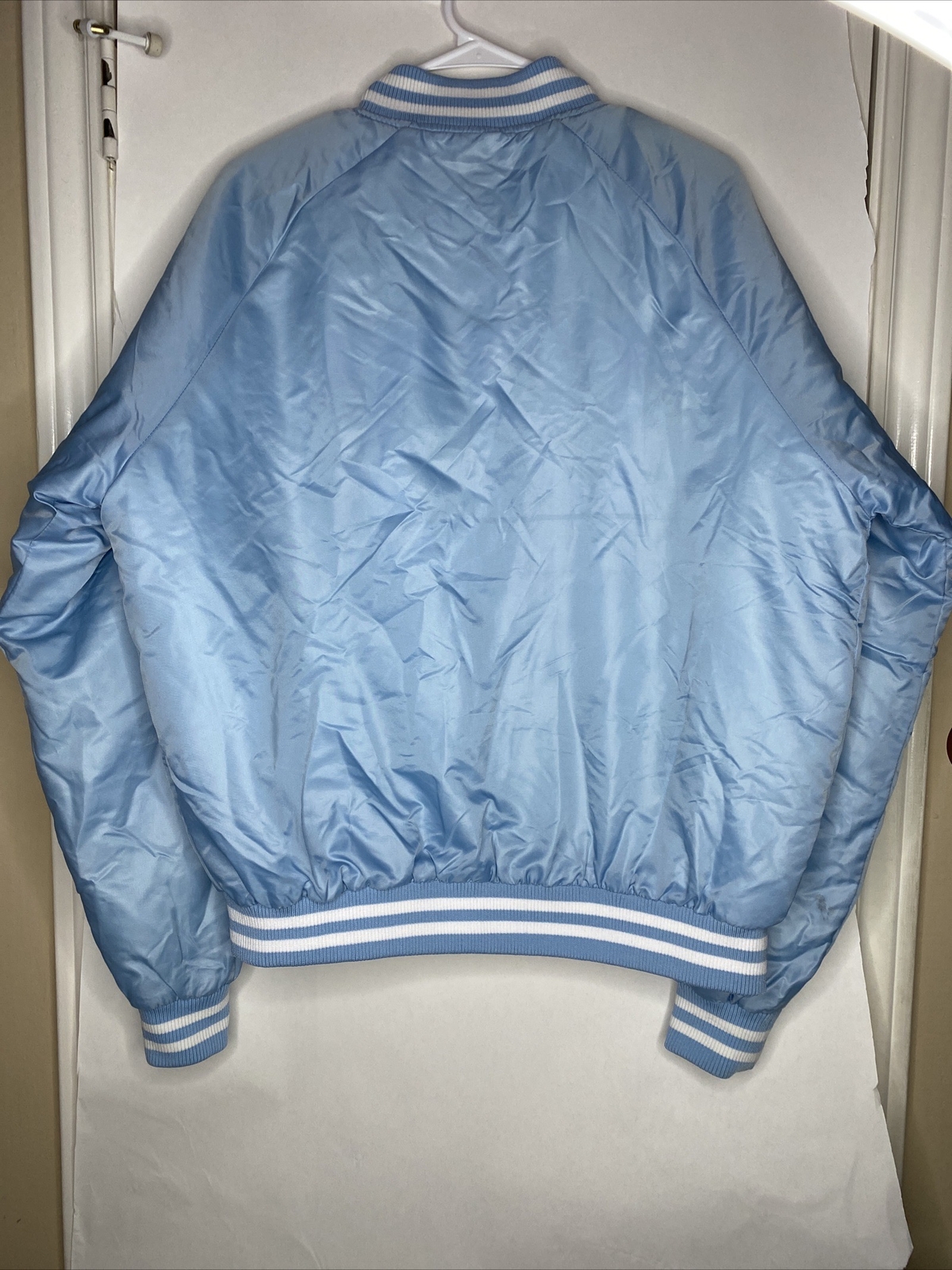 Light Blue Varsity Nylon Jacket - image 3