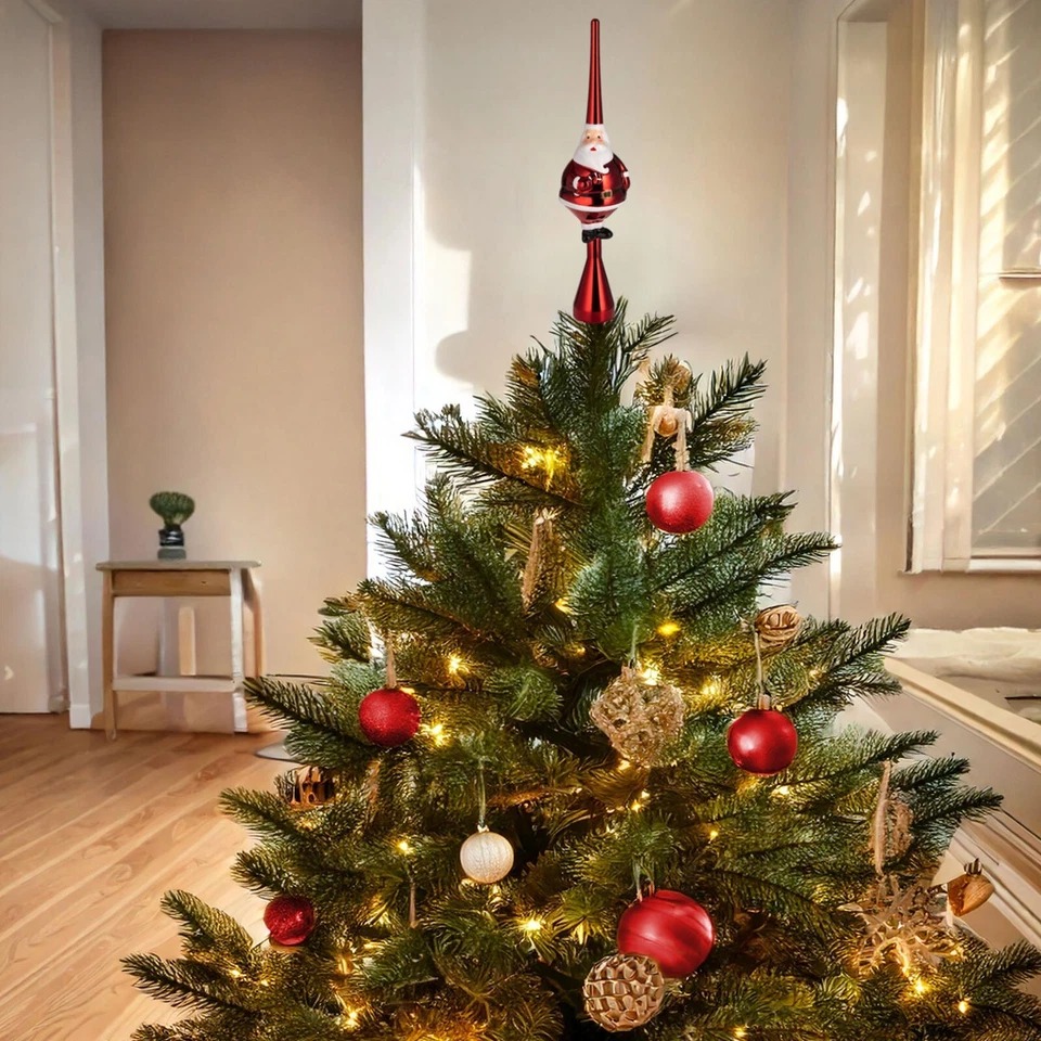 Christbaumspitze Weihnachtsbaum Spitze Weihnachtsmann 35 cm Christbaumschmuck - Bild 2 von 4