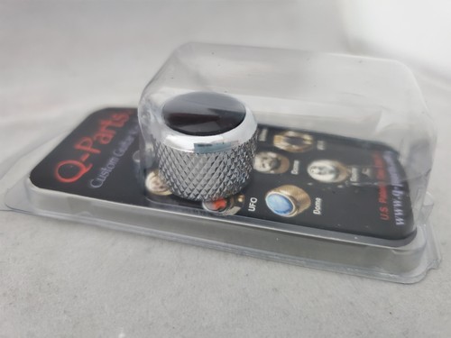 Q-Parts Guitar Knobs, Dome Chrome Acrylic Black, Ships Free - Picture 6 of 9