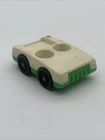 Vintage Fisher Price Little People Green & White Luggage Car Two Seat #996
