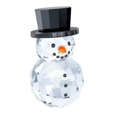 SWAROVSKI CRYSTAL SNOWMAN WITH HAT FIGURINE #5135852 BRAND NIB