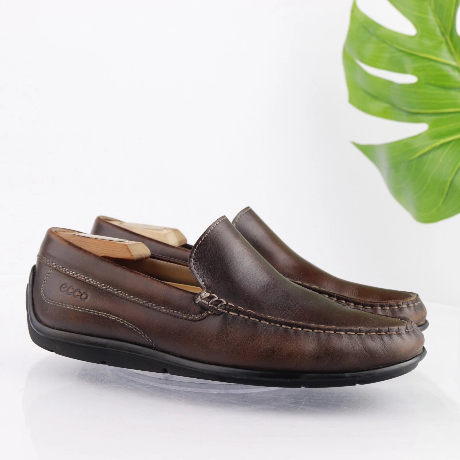 Mocassino classico da uomo Eccoc taglia 40 6 marrone caffè in pelle scarpe da guida slipon