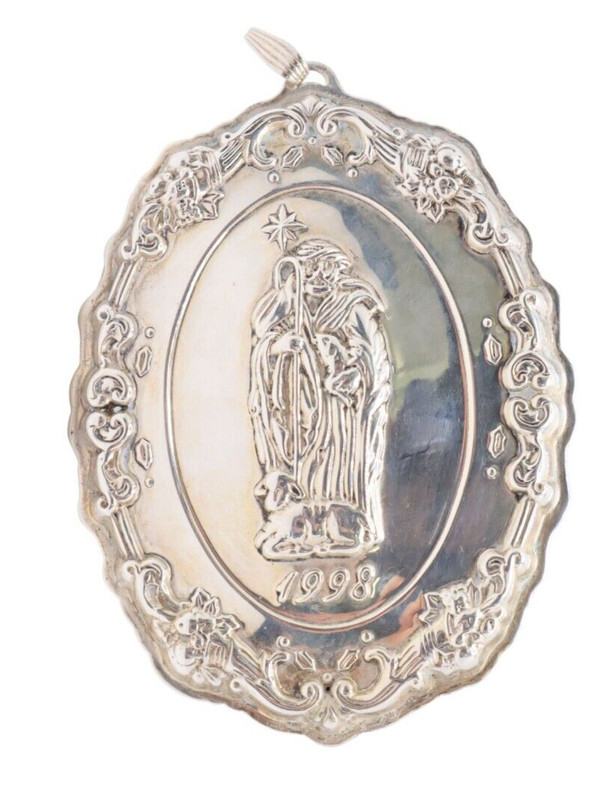 Reed & Barton Francis 1 Sterling Silver Shepherd Nativity Ornament 1998
