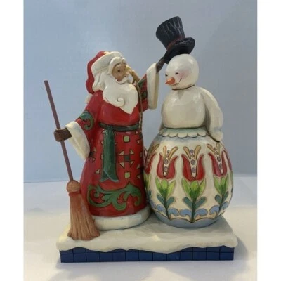Heartwood Creek Jim Shore Share the Spirit Santa Building Snowman Figurine