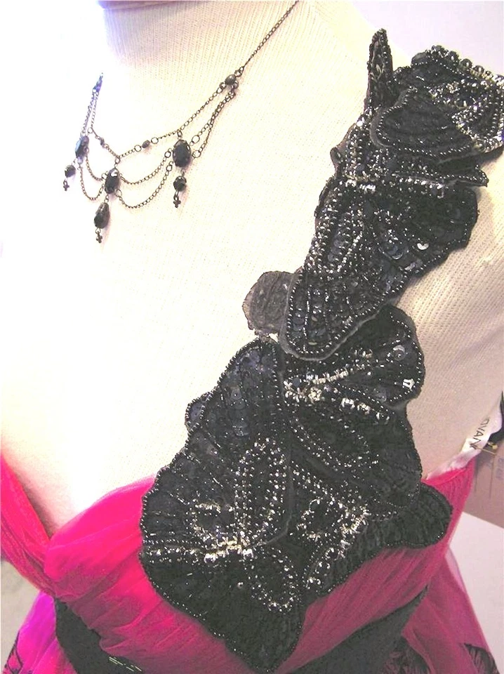 NUEVO CON ETIQUETAS JOVANI Un Hombro Baile de graduación Concurso Vestido Formal Vestido de Baile Rosa/Negro 10 Foto 4 de 4