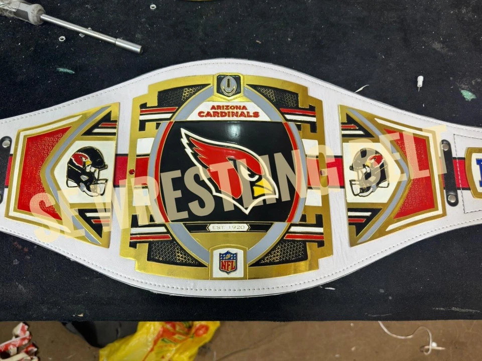 Cinturón Título Campeonato Mundial de Lucha Pesada de Arizona Cardinals NFL Adulto Foto 2 de 4