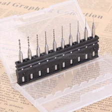 10pcs 0.3-1.2mm Tungsten Steel Carbide PCB CNC Drill Bits Milling Machine Tool #