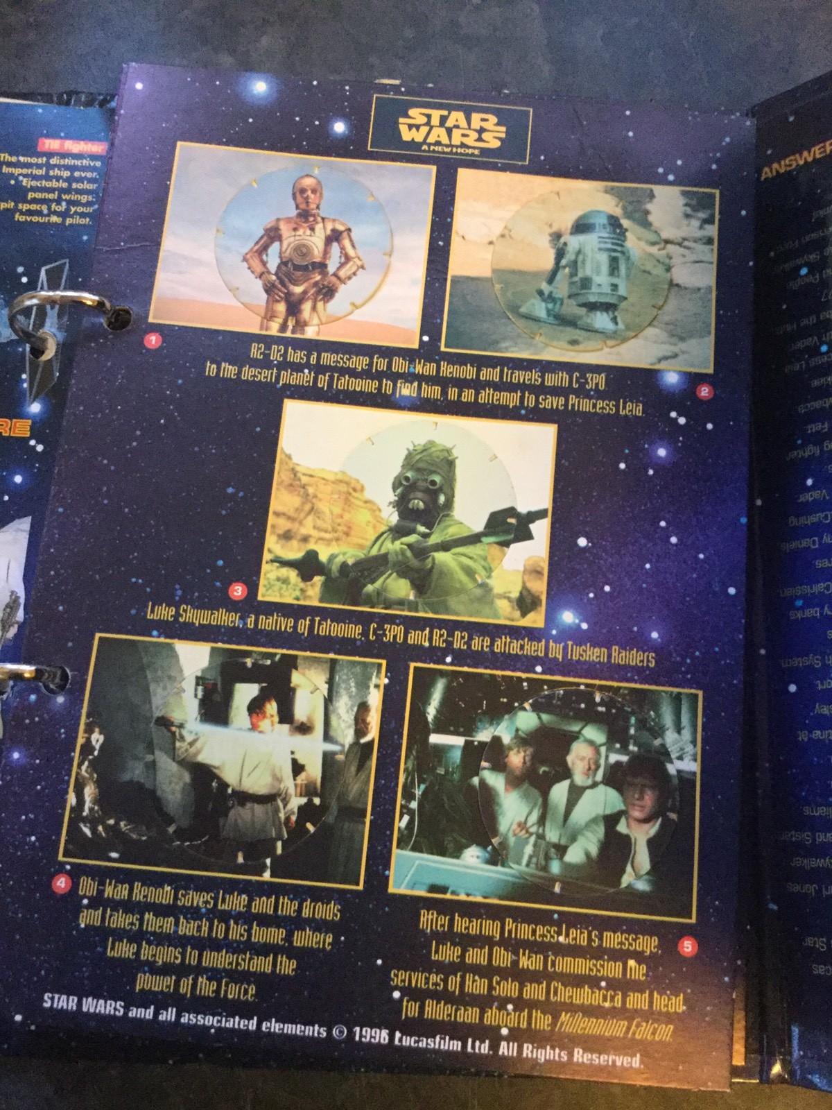 Star Wars Trilogy Special Walkers Ed TAZO Collector's Pack 1996 , Near